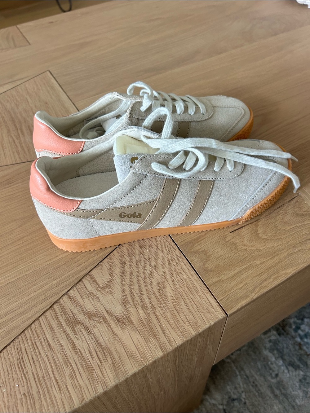 New Gola Elan Sneakers Bone Caramel Terracotta - Picture 3 of 6